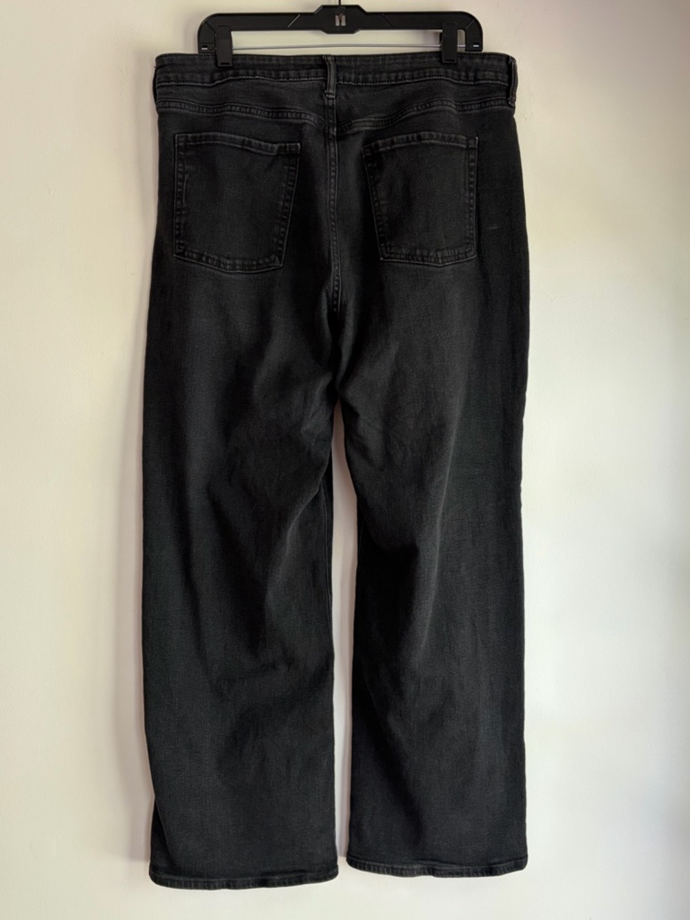 Old Navy Women's High Rise Wow Wide Leg Black Denim Jeans Size 16 - Picture 4 of 5